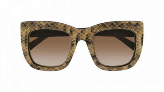 Stella McCartney SC0067S Sunglasses, GREY with BROWN temples and BROWN lenses
