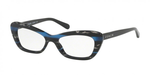 Coach HC6108 Eyeglasses, 5477 BLUE GLITTER VARSITY STRIPE (MULTI)