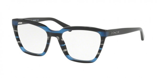 Coach HC6109F Eyeglasses, 5477 BLUE GLITTER VARSITY STRIPE (MULTI)