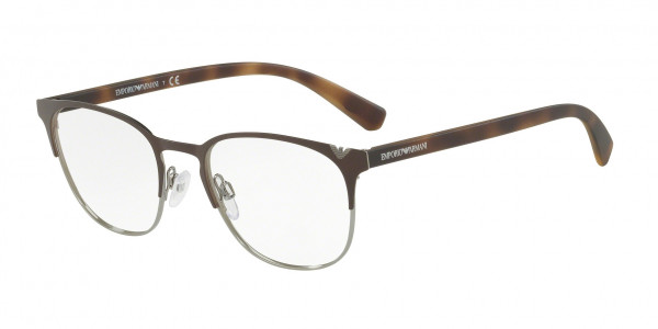 Emporio Armani EA1059 Eyeglasses, 3179 MATTE BROWN & GUNMETAL (BROWN)