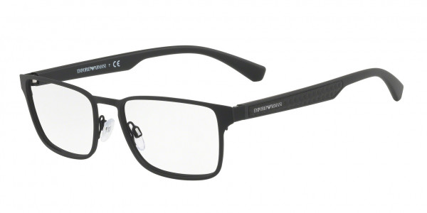 Emporio Armani EA1063 Eyeglasses, 3094 BLACK RUBBER (BLACK)