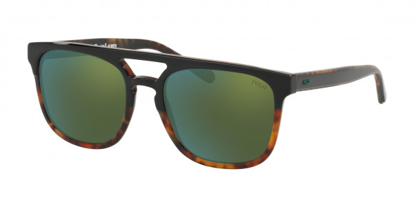 Polo PH4125 Sunglasses, 52606R SHINY BLACK ON JERRY HAVANA (BLACK)