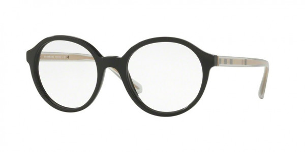 Burberry BE2254F Eyeglasses, 3001 BLACK (BLACK)