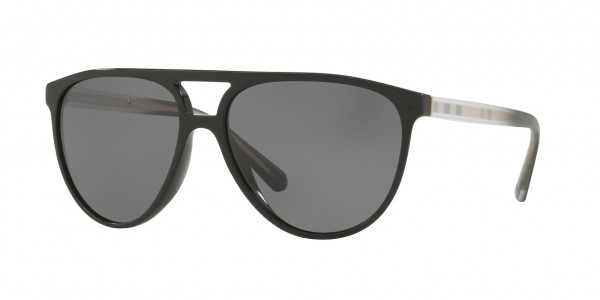 Burberry BE4254 Sunglasses, 300181 BLACK (BLACK)