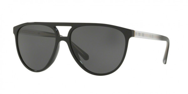 Burberry BE4254F Sunglasses, 300187 BLACK (BLACK)