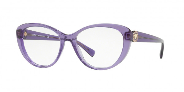 Versace VE3246B Eyeglasses, 5160 TRANSPARENT VIOLET (VIOLET)