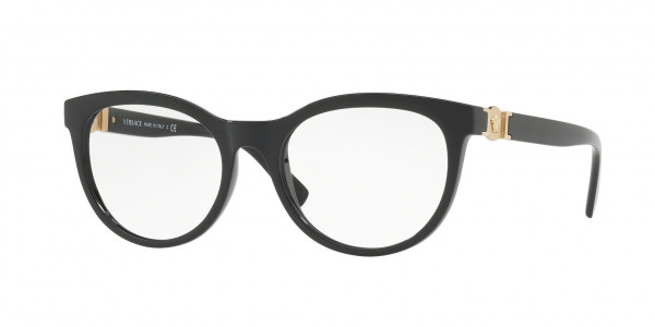 Versace VE3247 Eyeglasses, GB1 BLACK (BLACK)