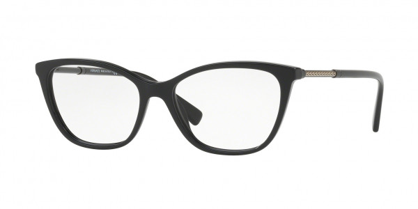 Versace VE3248 Eyeglasses, GB1 BLACK (BLACK)