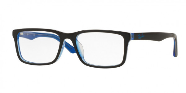 Ray-Ban Optical RX5351D Eyeglasses, 5597 TOP BLACK/WHITE/TRASP BLUE (BLACK)