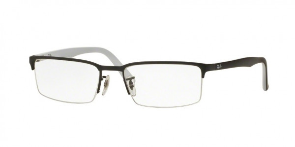 Ray-Ban Optical RX6271I Eyeglasses, 2802 MATTE BLACK (WHITE)