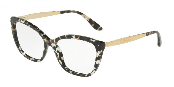 Dolce & Gabbana DG3280F Eyeglasses, 911 CUBE BLACK/GOLD (HAVANA)