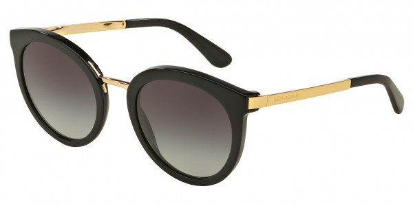 Dolce & Gabbana DG4268F Sunglasses, 501/8G BLACK LIGHT GREY GRADIENT DARK (BLACK)