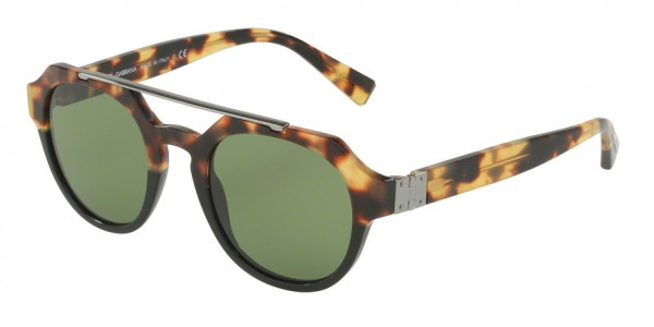 Dolce & Gabbana DG4313F Sunglasses, 314352 LIGHT HAVANA/BLACK