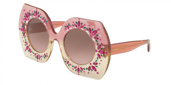 Dolce & Gabbana DG4315B Sunglasses, 313614 SHOT TRANSP GRADIENT PINK