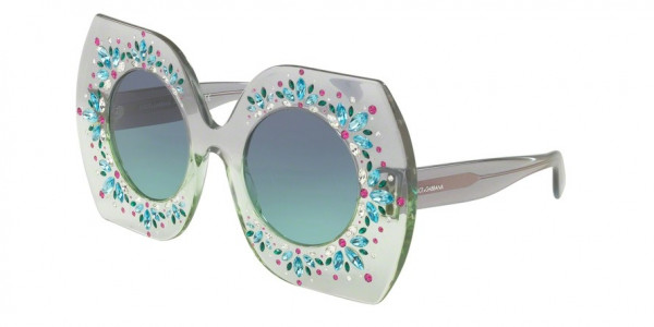 Dolce & Gabbana DG4315B Sunglasses, 31374S SHOT TRANSP GRADIENT BLUE