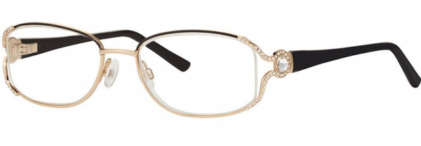 Caviar Caviar 2006 Eyeglasses, Gold / Black w/ Clear Crystals (21) 