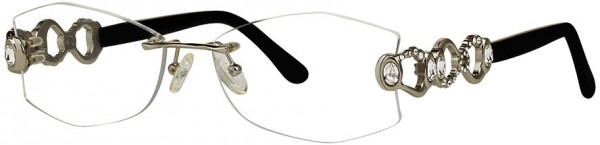 Caviar Caviar 2363 Eyeglasses, (35) Silver w/ Clear Crystals