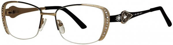 Caviar Caviar 2620 Eyeglasses, (24) Gold/Black w/ Clear Crystals