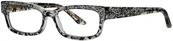 Caviar Caviar 3017 Eyeglasses, (24) Clear w/ All Over Black Lace w/ Clear Crystals