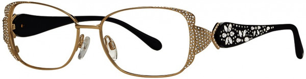 Caviar Caviar 5628 Eyeglasses, (21) Gold w/ Clear Crystals w/ Flower Accents