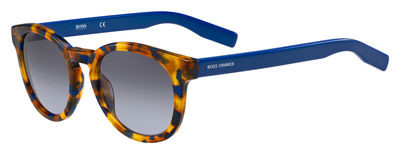 HUGO BOSS Orange Boss 0194/S Sunglasses, 07H9(LL) Havana Sptt Blue