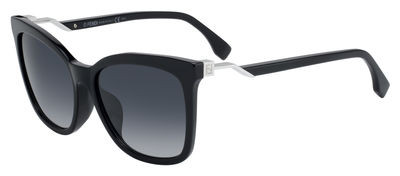 Fendi Ff 0244/F/S Sunglasses, 0807(9O) Black