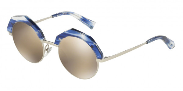 Alain Mikli A04006 SITELLE Sunglasses, 005/6G MATT SILVER PAINT BLUE (BLUE)