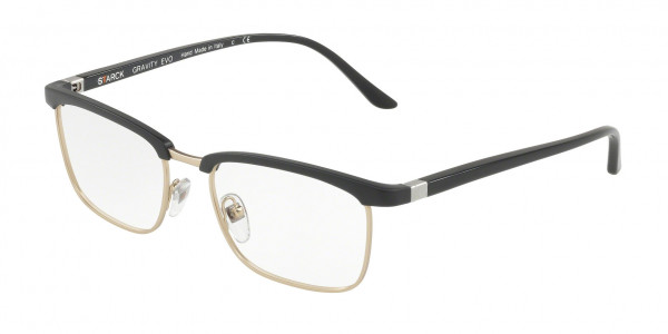 Starck Eyes SH3039 Eyeglasses, 0001 MATT LIGHT GOLD BLACK (BLACK)