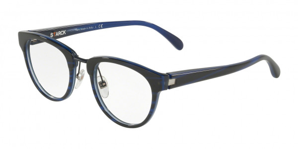 Starck Eyes SH3043 Eyeglasses, 0002 STRIPPED BLUE GREY (BLUE)
