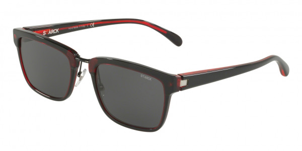 Starck Eyes SH5022 Sunglasses, 000487 BLACK RED (RED)