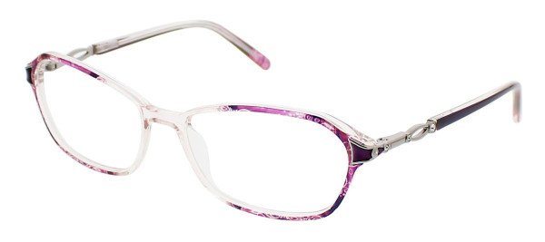 ClearVision POPPY Eyeglasses, Plum Multi