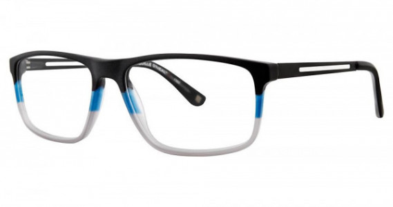 Shaquille O’Neal QD 130Z Eyeglasses, 172 Black Blue Fade