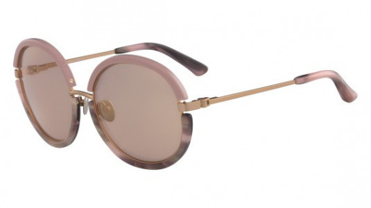 Calvin Klein CK8056S Sunglasses, (604) BLUSH/BLUSH HORN