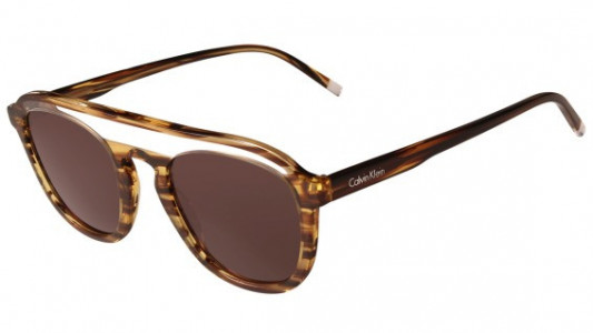 Calvin Klein CK4357S Sunglasses, (254) MEDIUM HORN