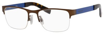 HUGO BOSS Orange Bo 0205 Eyeglasses, 07XL(00) Semi Matte Brown Blue