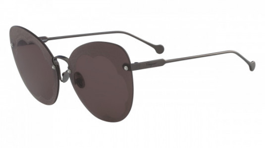 Ferragamo SF178S FIORE Sunglasses, (067) SHINY GUMETAL/MAPLE