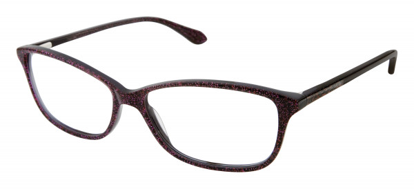 Lulu Guinness L205 Eyeglasses, Black/Pink Glitter (BLC)