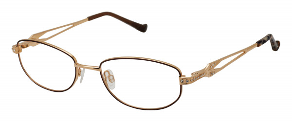 Tura R552 Eyeglasses, Brown/Gold (BRN)