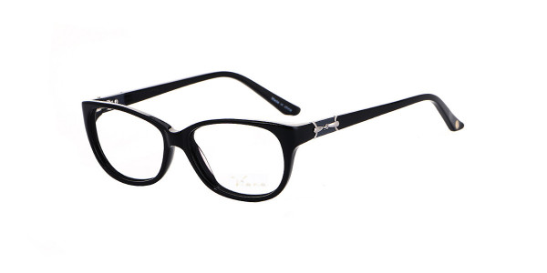 Alpha Viana V-1023 Eyeglasses, C2 - Black/Gun
