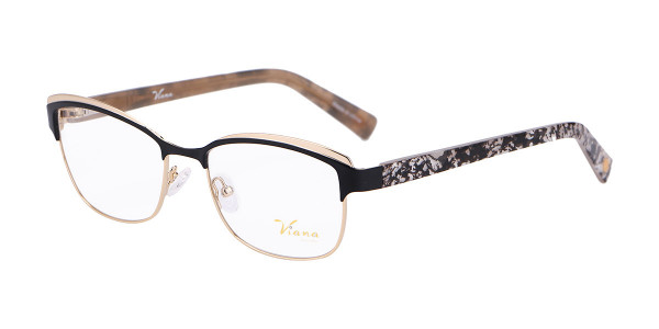 Alpha Viana V-1037 Eyeglasses, C1-black/gold