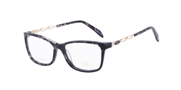 Alpha Viana V-1030 Eyeglasses, C1- demi/ black
