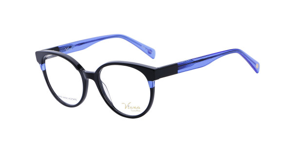Alpha Viana V-1040 Eyeglasses, C3- black/ blue
