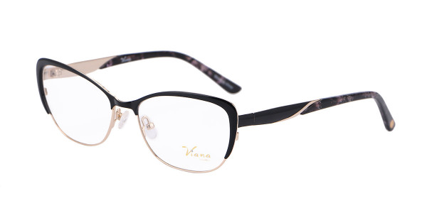 Alpha Viana V-1035 Eyeglasses, C1-black/gold