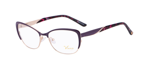 Alpha Viana V-1035 Eyeglasses, C3-purple/gold