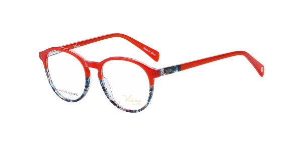 Alpha Viana V-1041 Eyeglasses, C3 - Demi / Red