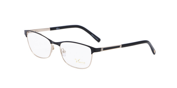 Alpha Viana V-1036 Eyeglasses, C1- black/ gold