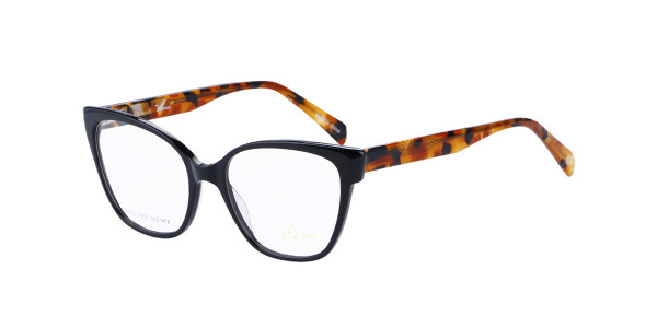 Alpha Viana V-1038 Eyeglasses, C1-black/ demi