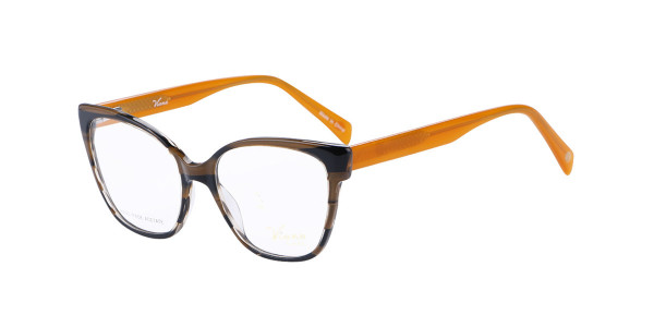 Alpha Viana V-1038 Eyeglasses, C2- demi/orange