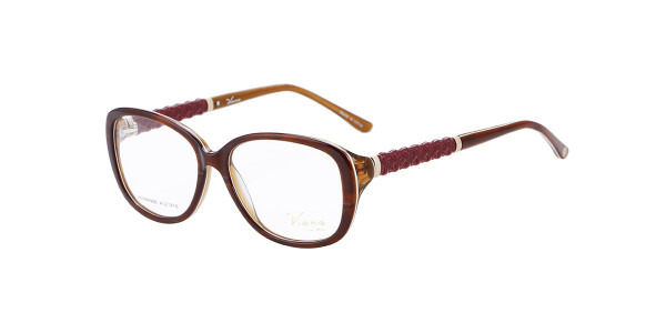 Alpha Viana V-1024 Eyeglasses, C3 - D.Brown/L.Brown