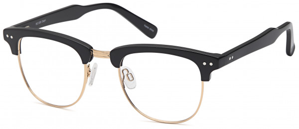 Di Caprio DC326 Eyeglasses, Black/Gold